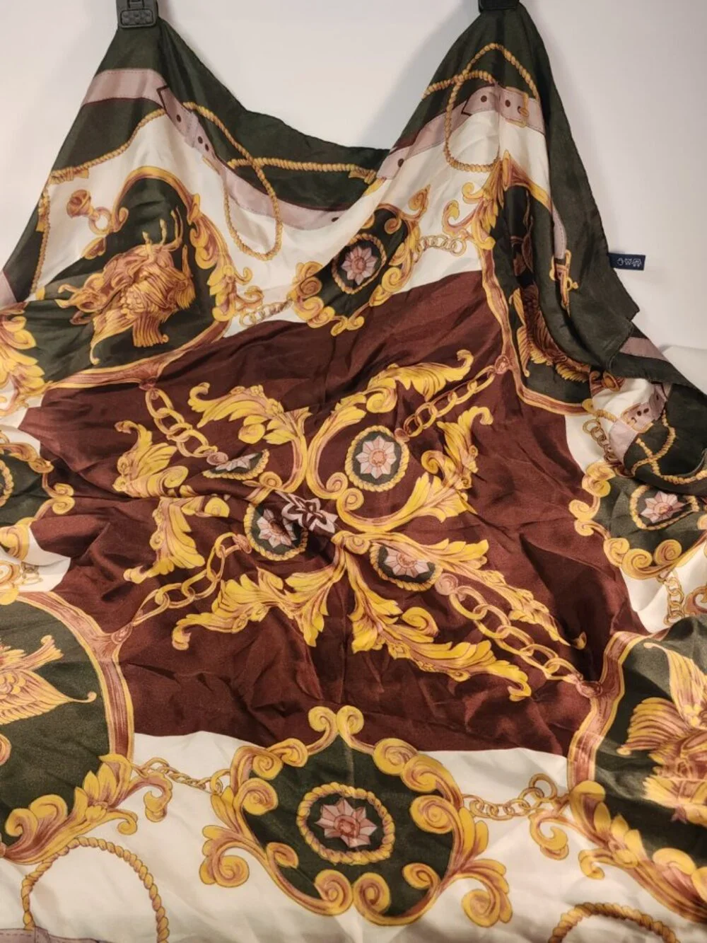 100% SILK scarf 34 inches x 34 inches